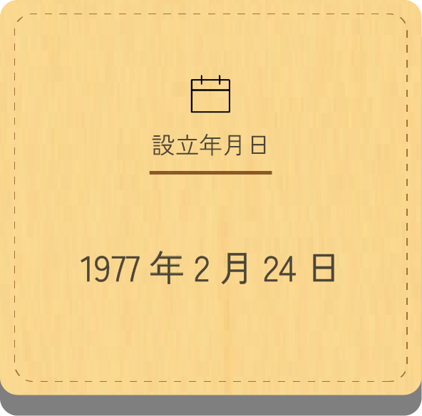 設立年月日 : 1977年2月24日